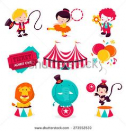 Circus Clip Art - Carnival clipart - clown, lion, elephant, monkey ...