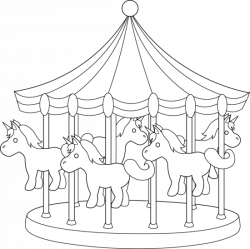 Carnival Carousels Drawings Clipart