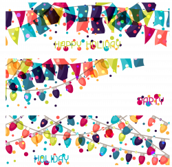 Banner Holiday Carnival Clip art - Color flag hanging posters ...