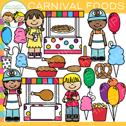 Kids and Carnival Foods Clip Art , Images & Illustrations | Whimsy Clips