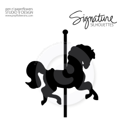 Carousel Horse Digital Silhouette Signature Series by ...