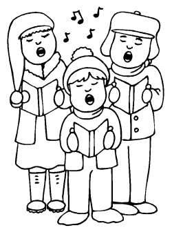 Christmas Coloring Pages | Kids Caroling | Christmas colouring ...