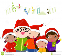 28+ Collection of Children Singing Clipart Christmas | High quality ...