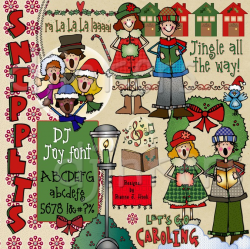 Festive clip art snippets, printables & a font for the holidays by ...
