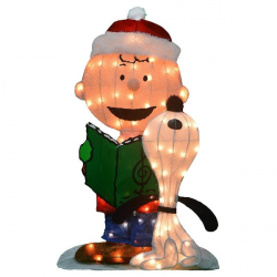 Product Works 20209L2D Peanuts 2D Christmas Caroling Charlie/Snoopy Yard  Art,32