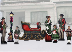Life-Size Christmas Carolers | Life Size Victorian Carolers lawn ...