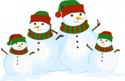 Great Clip Art of Snowmen and Carolers: Snowman Family | holiday ...