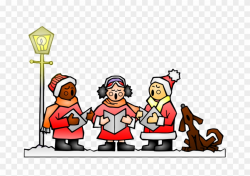 Clip Library Christmas Carolers In Red - Christmas Caroling ...