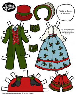 Sprites Paper Dolls Get Dickens Caroling Costumes for the ...