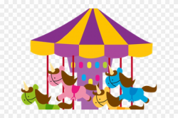 Amusement Clipart Baby Carousel, HD Png Download - 640x480 ...