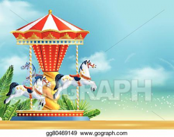 Vector Art - Realistic carousel background. EPS clipart gg80469149 ...