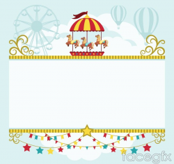 Beautiful carousel text background vector | Ecards | Pinterest ...