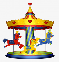 Cartoon Carousel, Carousel, Amusement Park, Rides PNG Image and ...