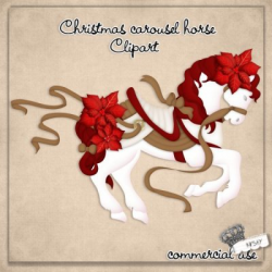 CU Clipart - Christmas Carousel Horse [ks-caxmascarousel] - $0.50 ...