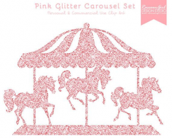 50-off-pink-glitter-carousel-clip-art-set-personal-commercial-use ...