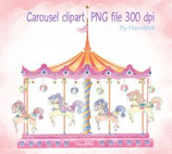 3 FOR 2. Pastel Carousel Horse Clipart. Little Pony. Cute Childrens ...