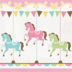 Carousel Party Napkins - Carousel Baby Shower - Carnival Theme Party ...