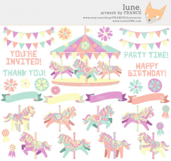 Carousel clipart pastel - Pencil and in color carousel clipart pastel