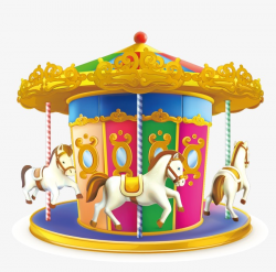 Carousel, Cartoon Children, Playground PNG and Vector for Free Download