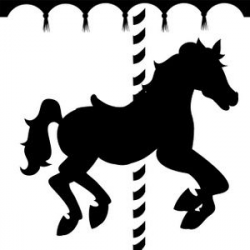 Caraousel Horse Clipart Image: Silhouette of a carousel horse ...