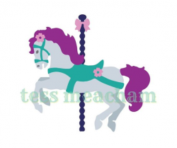 Carousel Horse SVG, DXF Die Cutter Template from DinkAndBunkies on ...