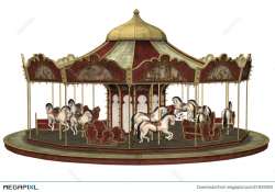 Old Carousel Illustration 21835903 - Megapixl
