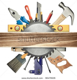 Carpenter Tools Clipart - Letters