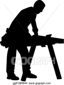 Vector Clipart - Carpenter person. Vector Illustration ...