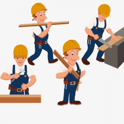 Cartoon Carpenter, Wood, Saws, Cartoon Worker PNG Image and Clipart ...