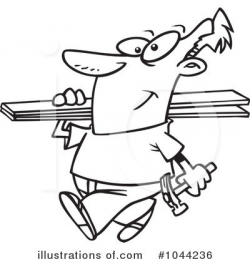 Carpenter Clipart #1044236 - Illustration by toonaday