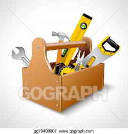 Vector Illustration - Carpenter toolbox poster. Stock Clip Art ...