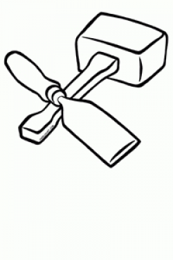 Carpenter Tools Clipart Black And White - Letters