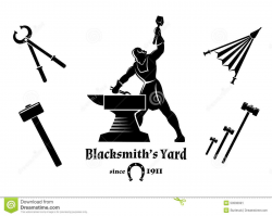 vintage-blacksmith-hammer-tongs-anvil-craft-logo-tools-vector ...
