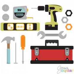 Vector colorful tools and toolbox clip art set | Clip Art ...