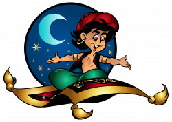 Aladdin and Flying Carpet Cartoon PNG Clip-Art Image | Gallery ...