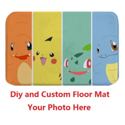 Pokemon Bath Mat Custom Printed Carpet Suede Non Slip Absorbent ...