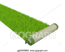 Drawing - Green carpet. Clipart Drawing gg54049962 - GoGraph