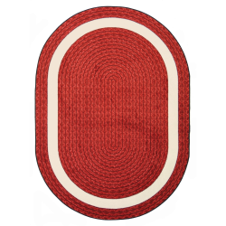 Floors & Rugs: Red Oval Circle Rugs For Modern Living Room Decor