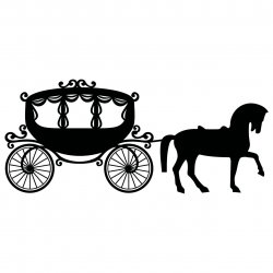 28+ Collection of Cinderella Carriage Clipart Black And White | High ...