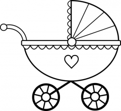 28+ Collection of Baby Carriage Clipart Black And White | High ...