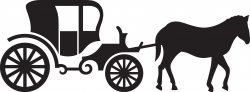 Horse-drawn Carriage clipart carriage ride - Pencil and in color ...