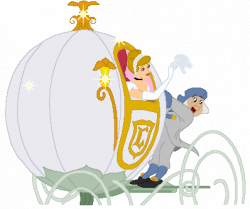 Cinderella Carriage Clip Art | Cinderella in her coach with a ...
