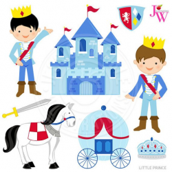 Little Prince Cute Digital Clipart, Prince Clip Art, Castle Clipart ...