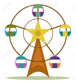 Carriage clipart ferris wheel - Pencil and in color carriage clipart ...