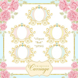 Princess Carriage Clipart frame Vintage Carriage