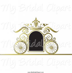 Bridal Clipart of a Black and Gold Wedding Carriage Frame by Lal ...