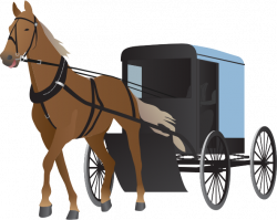 Clipart - Amish Buggy and Horse