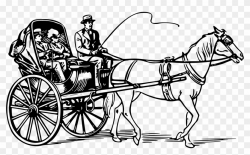 Horse Drawn Carriage Clipart Old Fashioned - Horse Cart ...