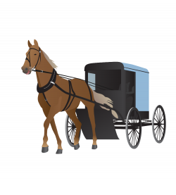 OnlineLabels Clip Art - Amish Buggy And Horse