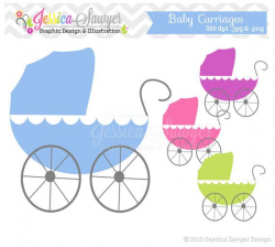 INSTANT DOWNLOAD Baby carriage clipart by JessicaSawyerDesign, $3.00 ...